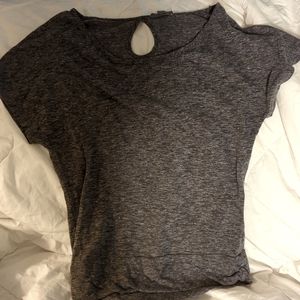 Warehouse One grey short sleeve top in medium